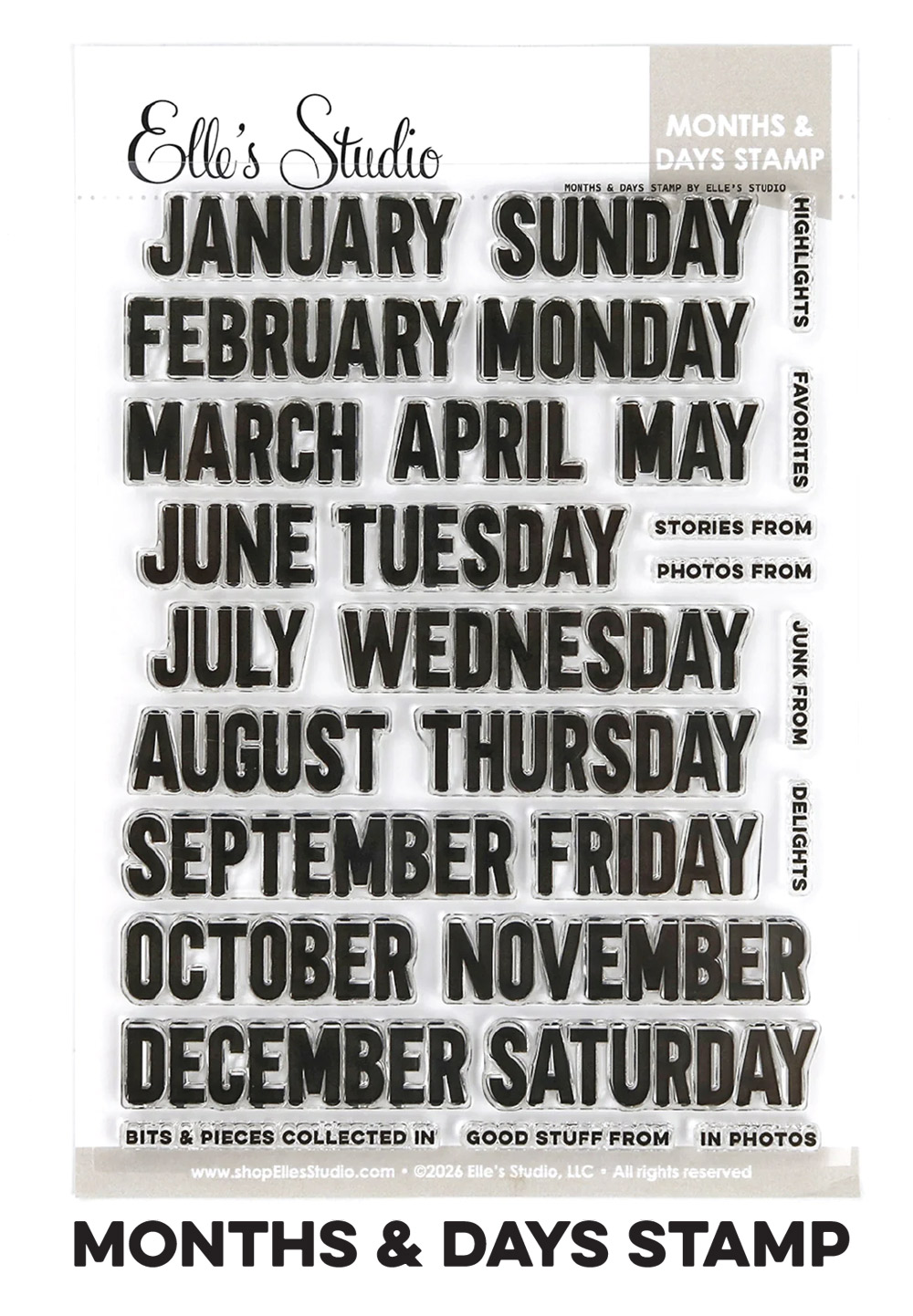 Restocked: Months and Days Stamp