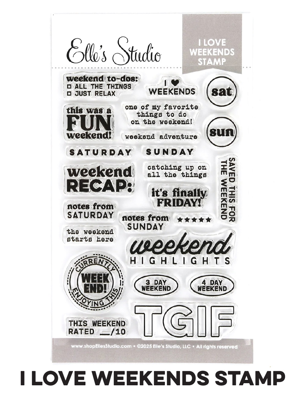 Restocked: I Love Weekends Stamp