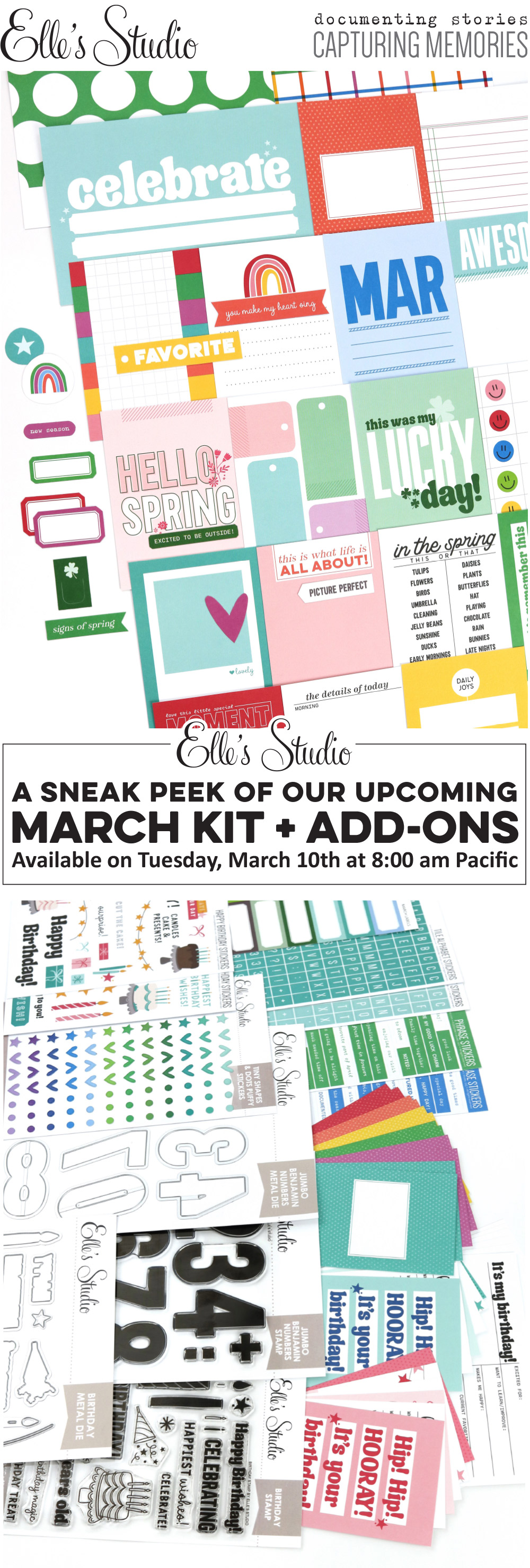 Here's a peek of our March Kit and add-ons!