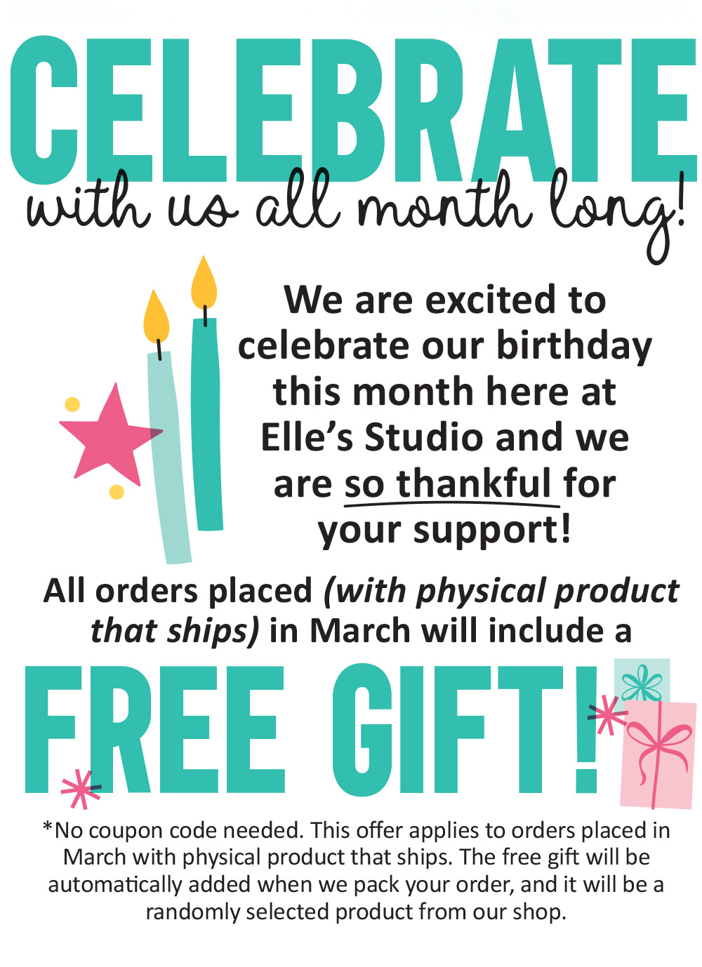 Orders ship with a FREE gift!