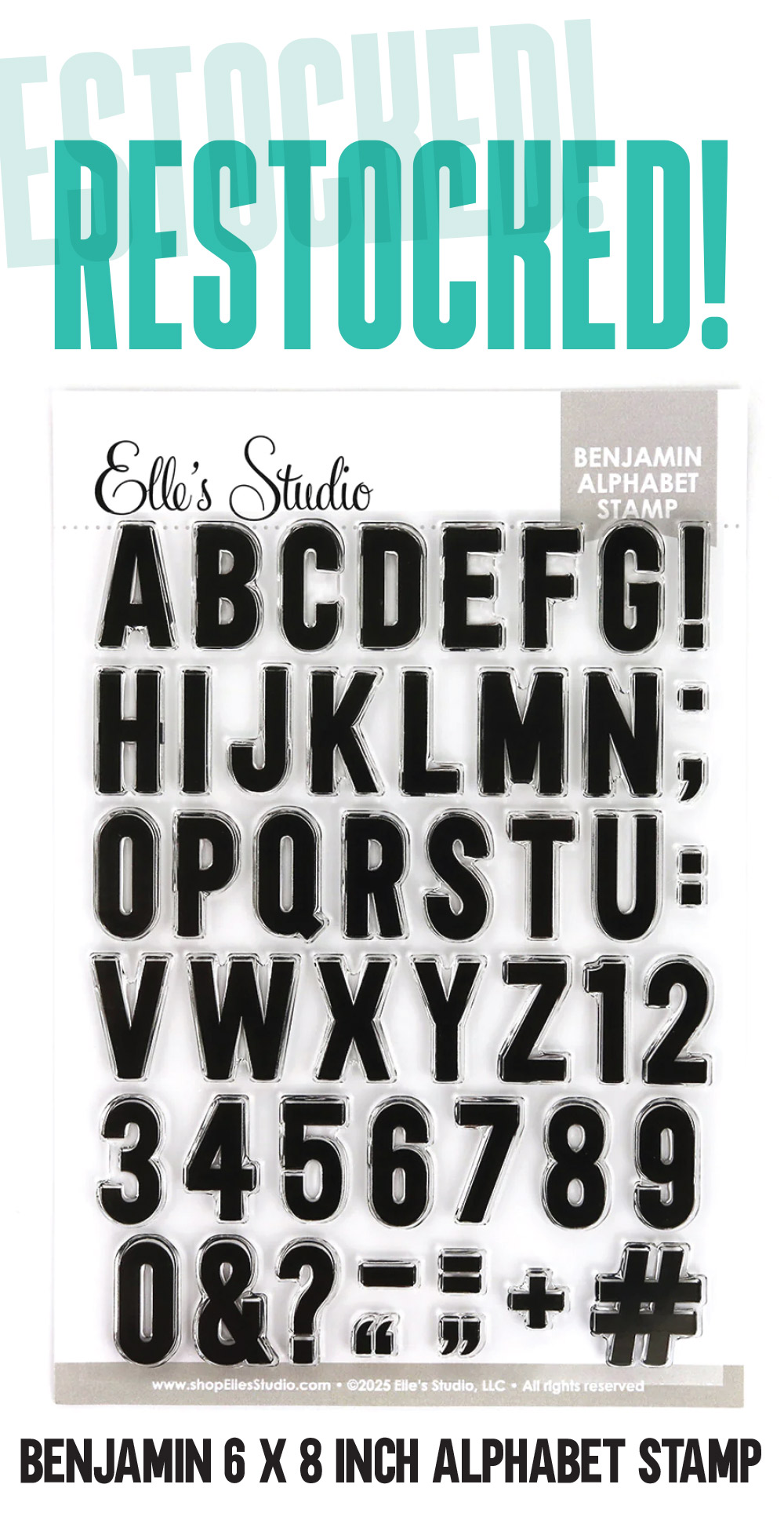Restocked: Benjamin 6 x 8 inch Alphabet Stamp