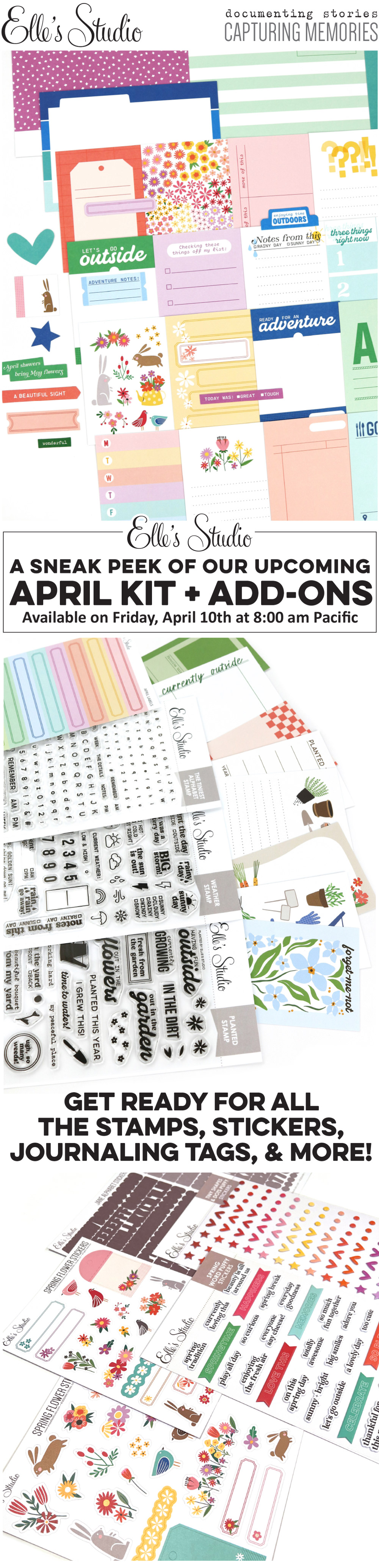 Here's a peek of our April Kit and add-ons!
