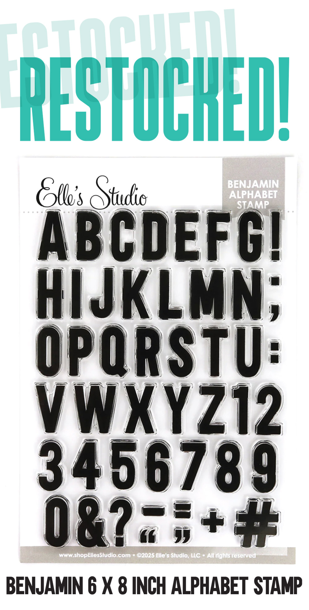 Restocked: Benjamin 6 x 8 inch Alphabet Stamp