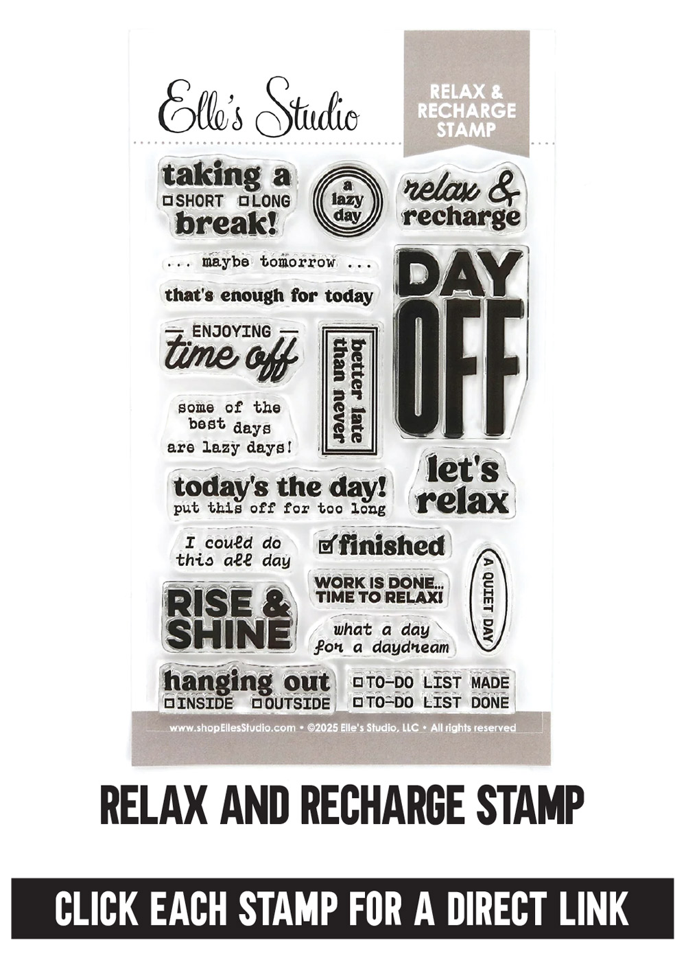 Restocked: Relax And Recharge Stamp