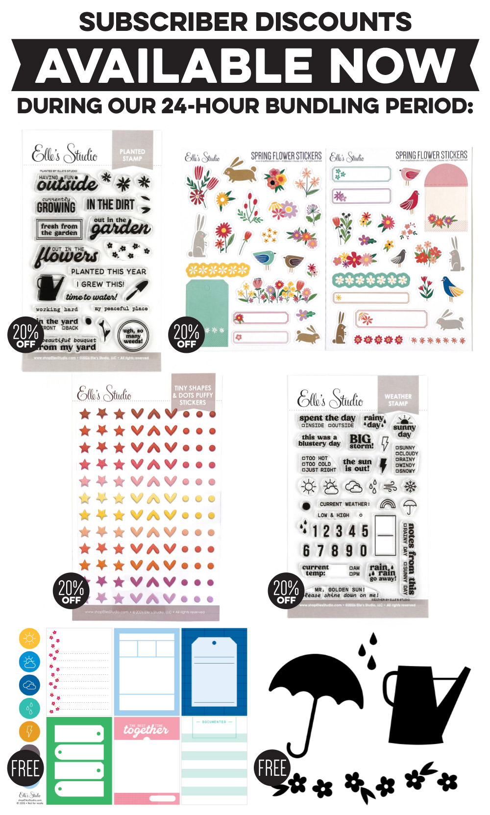 Subscriber only sale items this month!