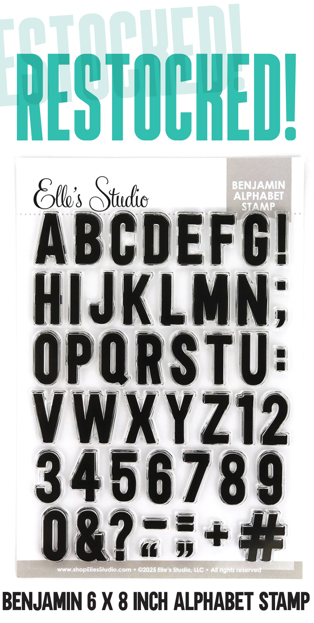 Restocked: Benjamin 6 x 8 inch Alphabet Stamp