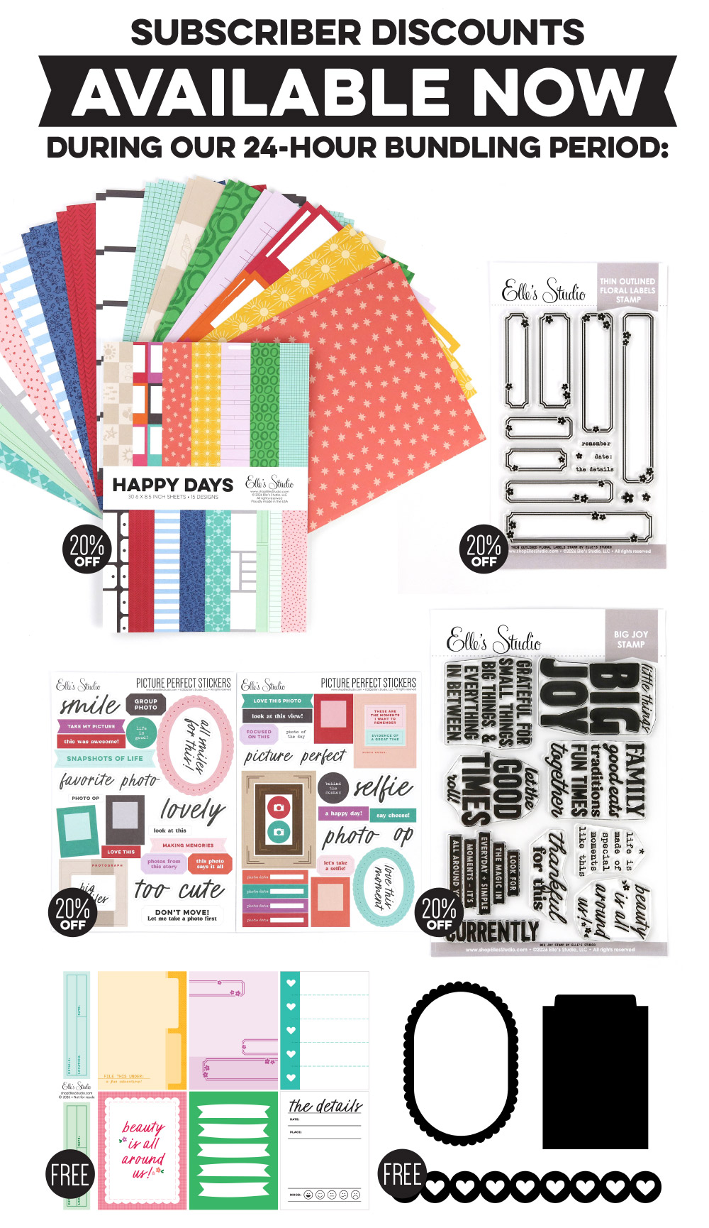 Subscriber only sale items this month!