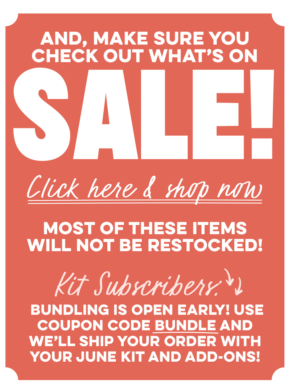 Shop our SALE section!