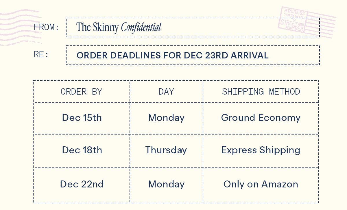 holiday shipping cutoff