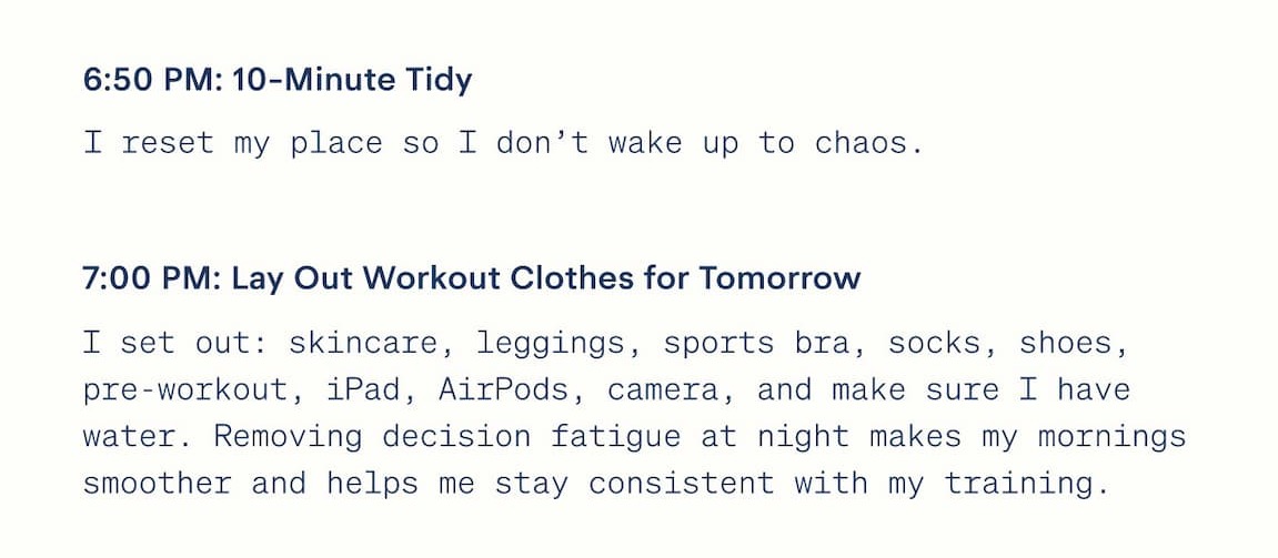 shop macro_habits wind down routine
