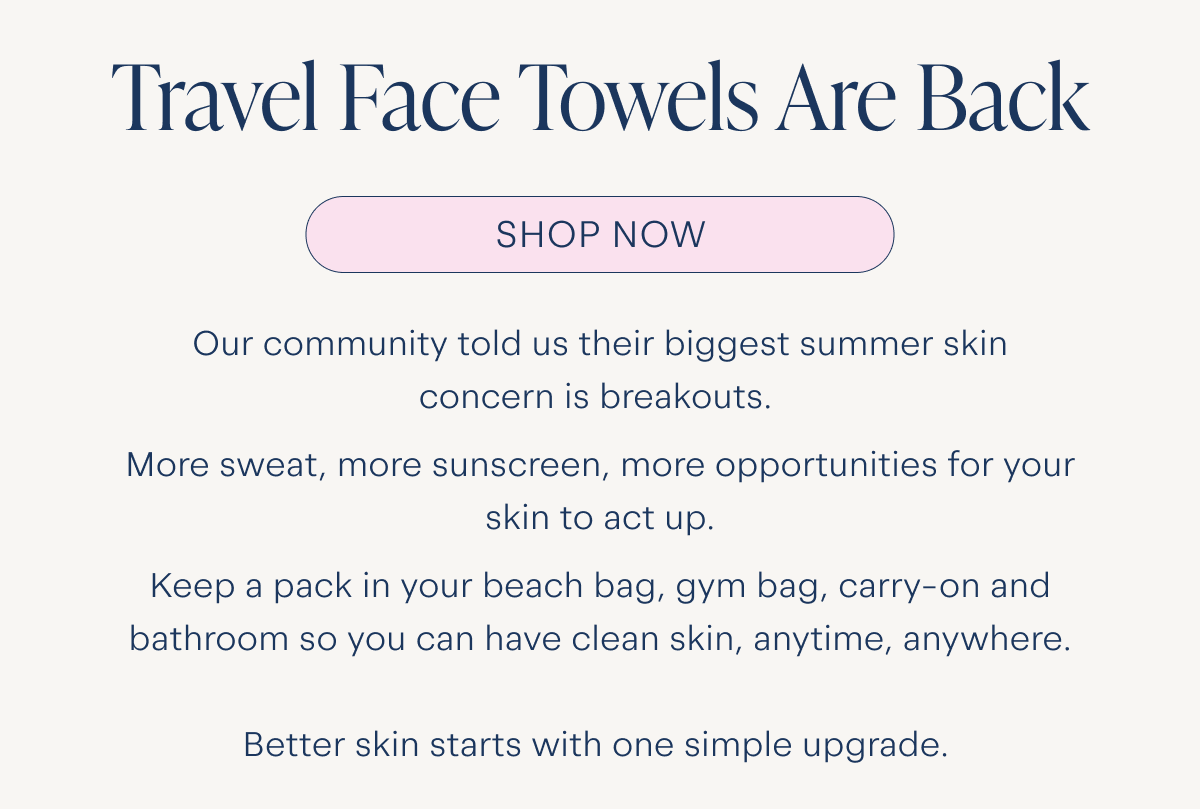 shop travel face towels 