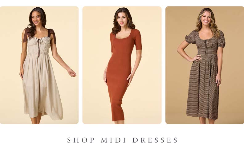 Shop midi dresses