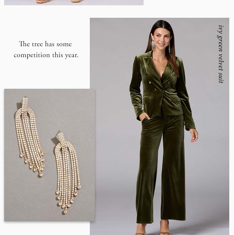 Shop the Ivy Green Velvet Suit