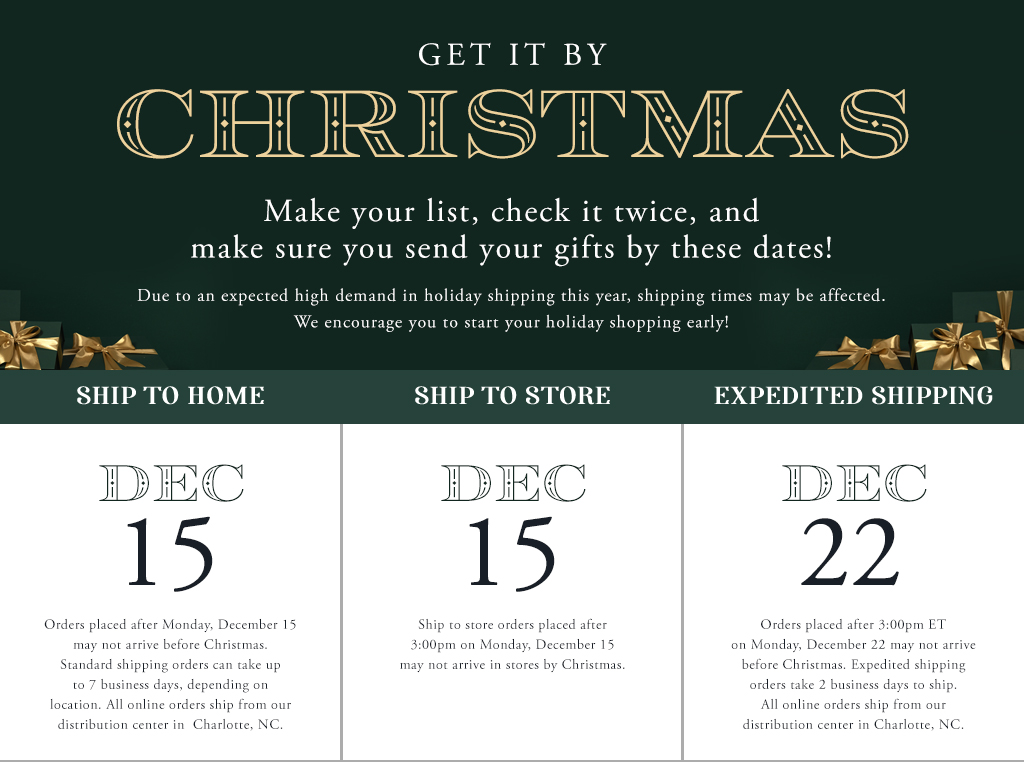 View Our Shipping Policy