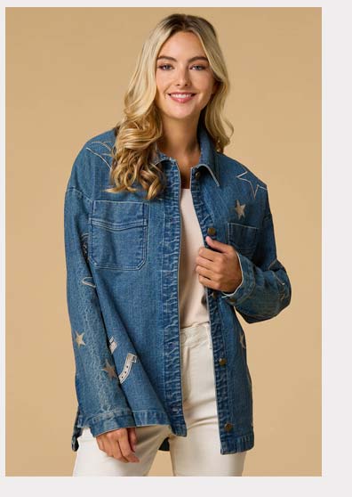 Shop Wild West Denim Shacket
