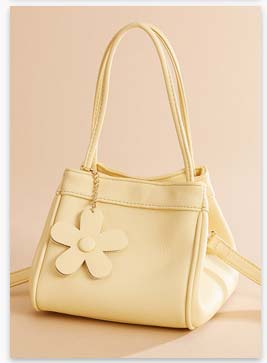 Shop Faux Leather Daisy Charm Crossbody