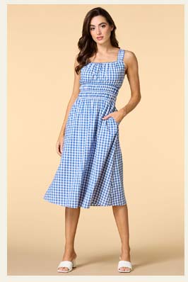 Shop Gorgeous In Gingham Midi Dress