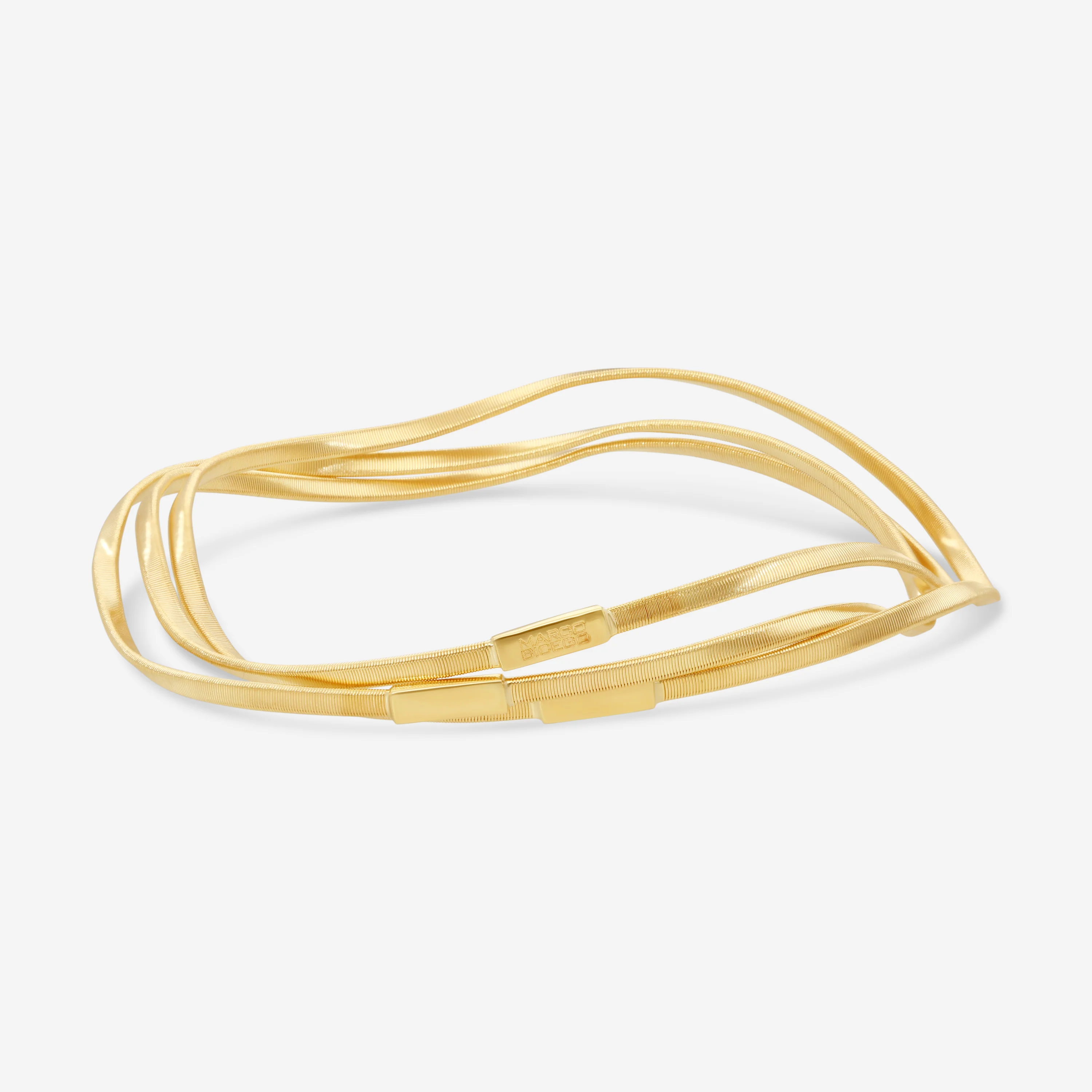 Marco Bicego Marrakech 18K Yellow Gold Three Strand Coiled Rigid Bangle Bracelet SG33__Y_01