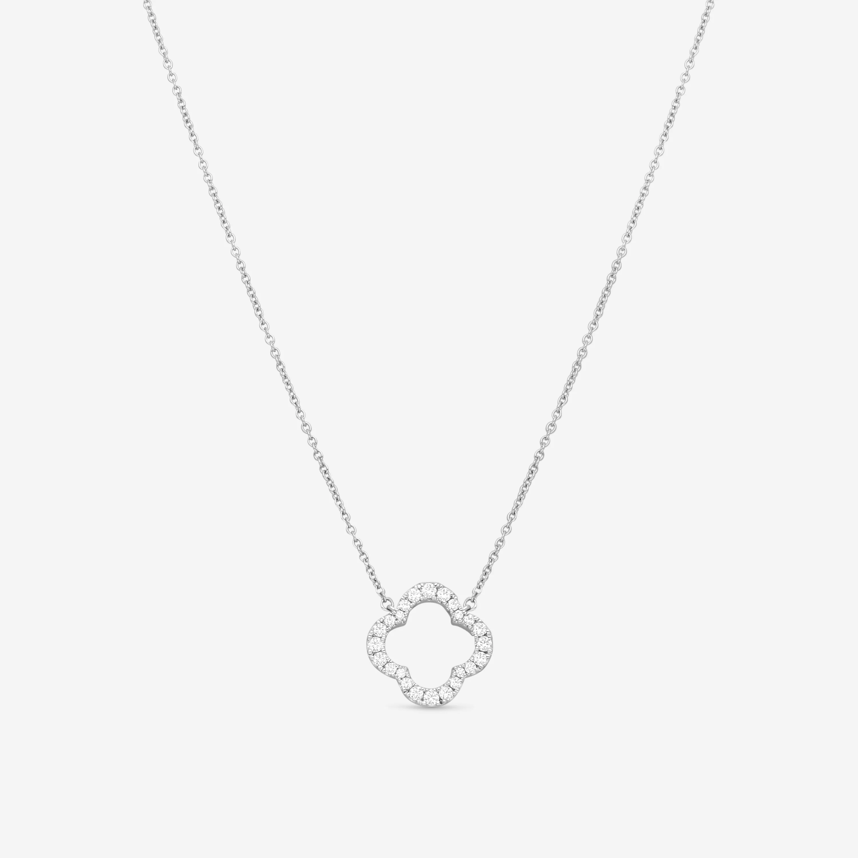 Hearts On Fire Signature 18K White Gold Diamond Petal Pendant HFPSIGP00348W