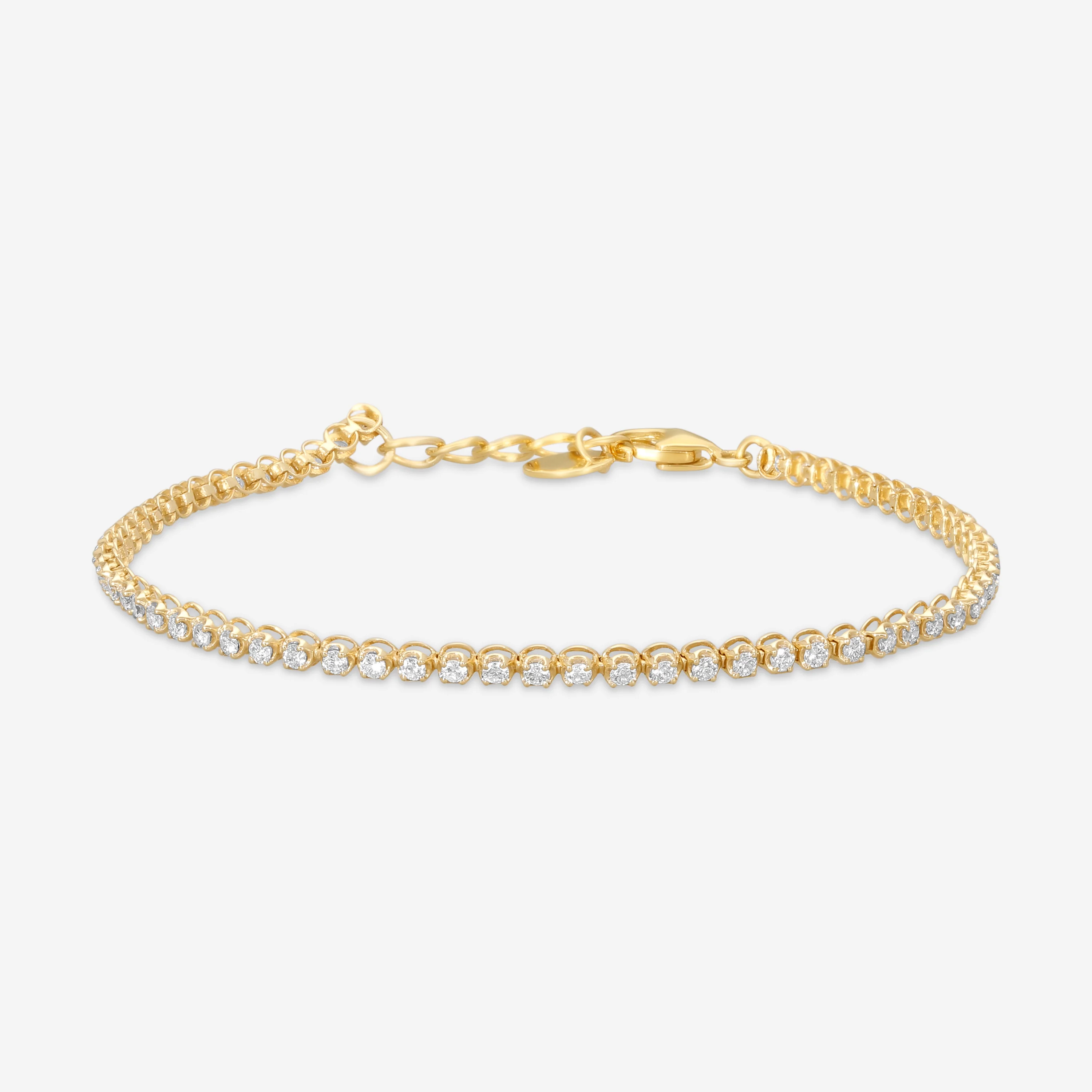 Image of Ina Mar 14K Yellow Gold Diamond Tennis Bracelet KB501464