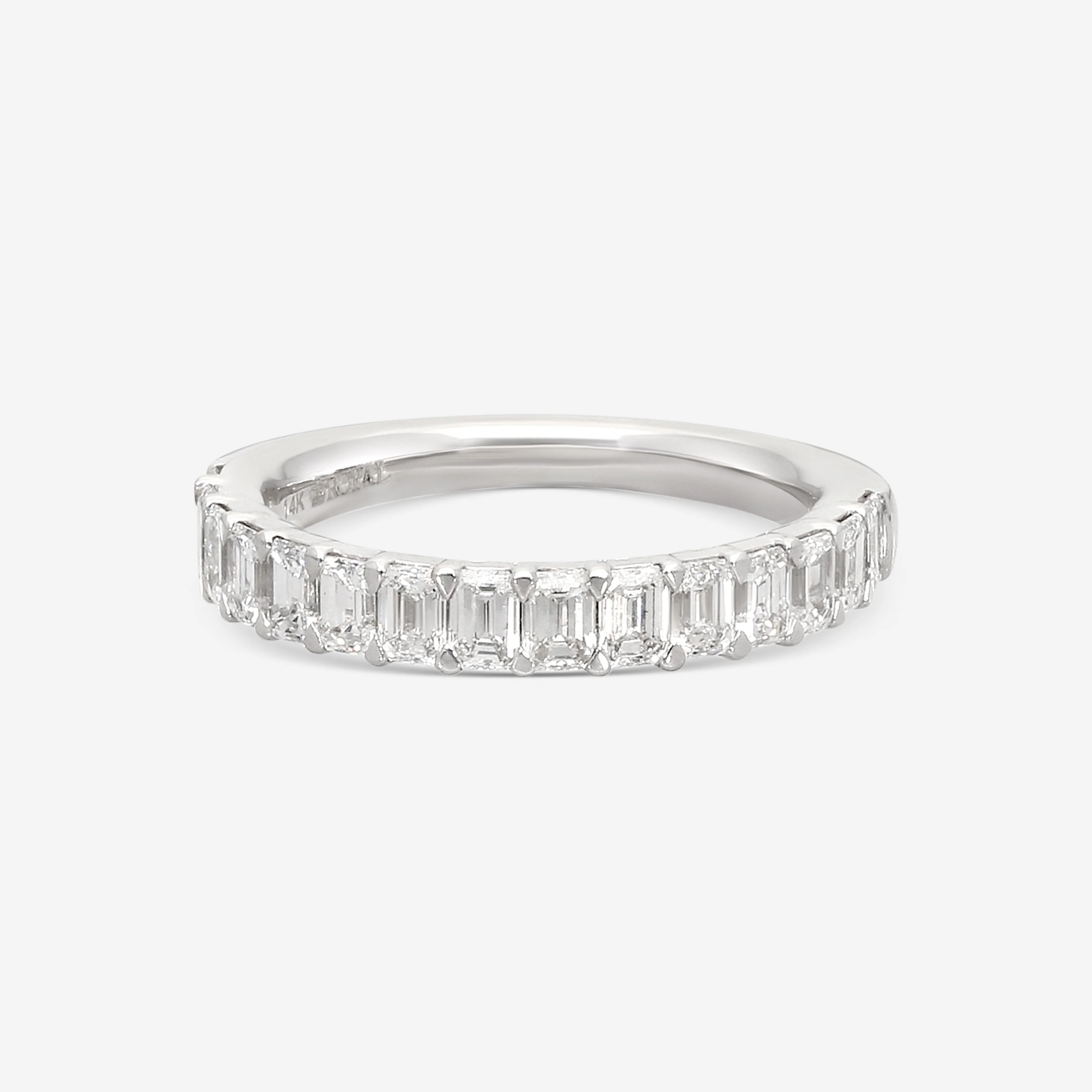 Image of Ina Mar 14K White Gold Emerald Cut Diamond Band Ring Sz. 7 KR107552Q-G