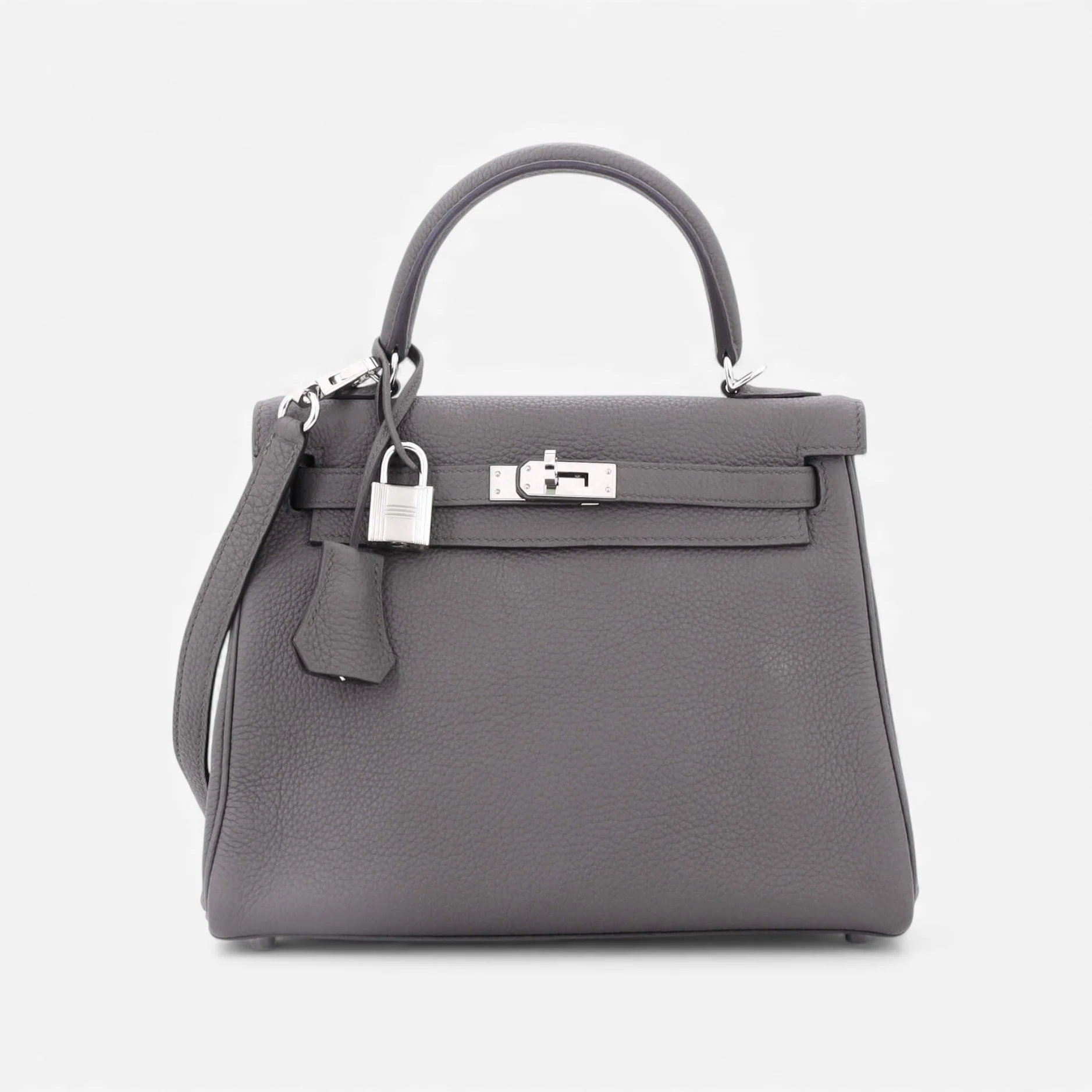 Image of Kelly Handbag Grey Togo with Palladium Hardware 25