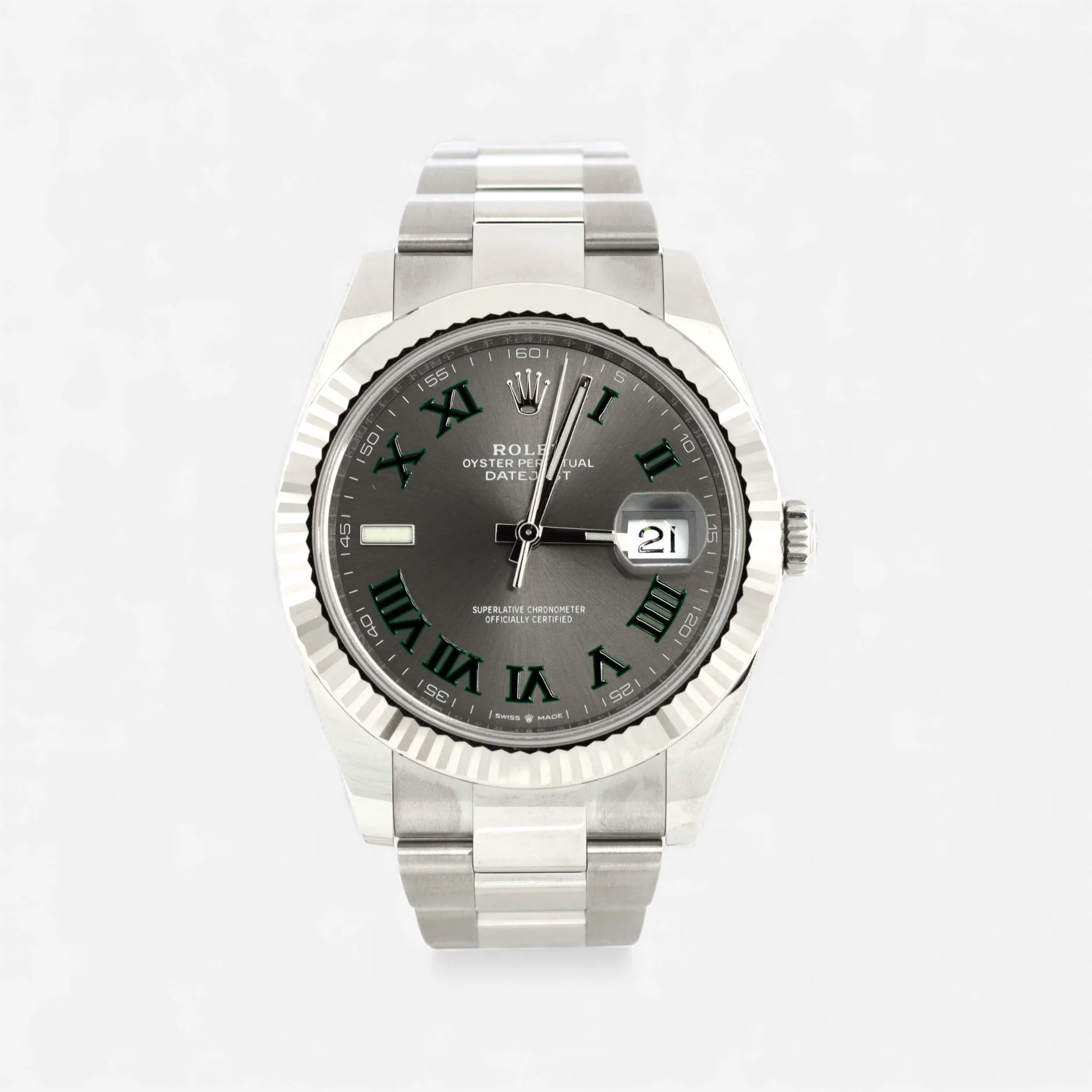 Image of Oyster Perpetual Datejust Wimbledon Automatic Watch Stainless Steel and White Gold 41