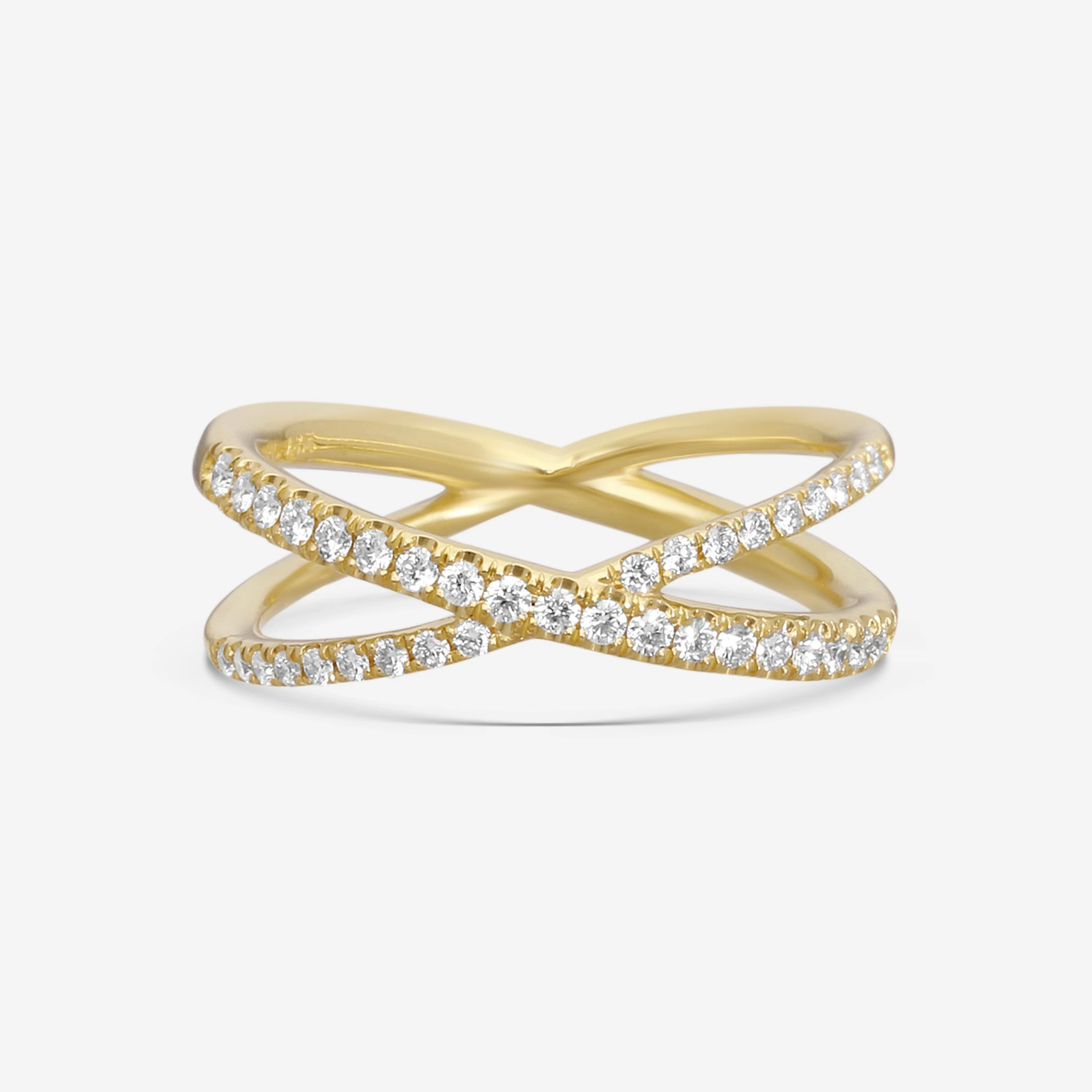 Image of Roberto Coin 18K Yellow Gold Diamond Ring Sz. 6.5