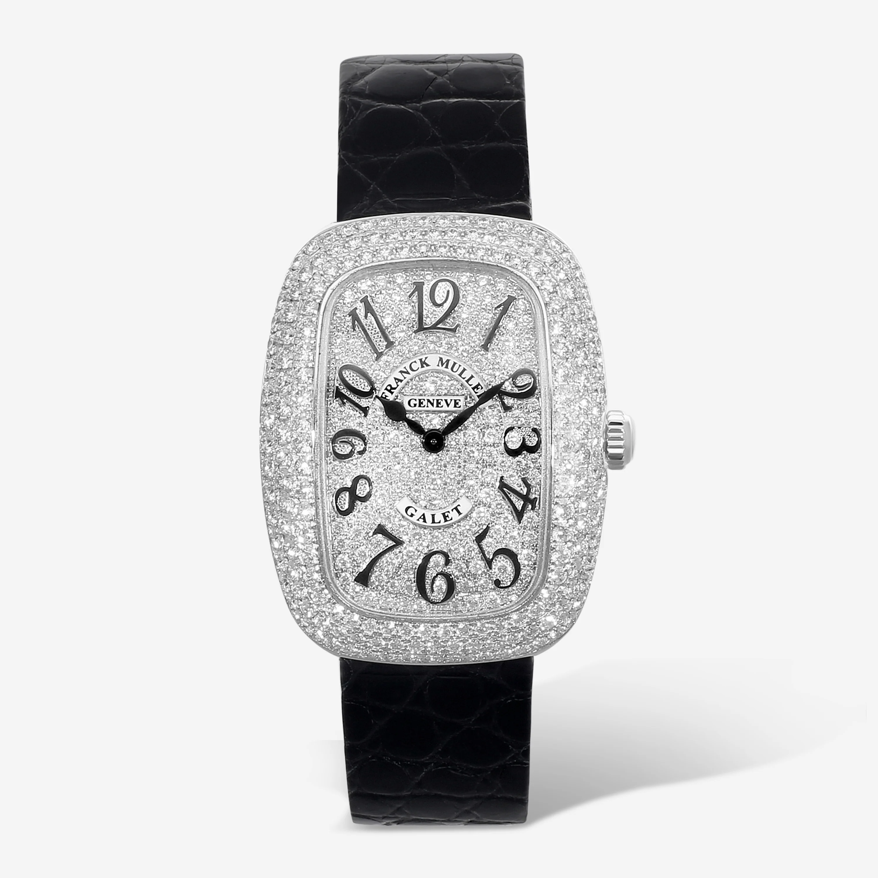 Image of Franck Muller Galet 18K White Gold Diamond Ladies Quartz Watch 3002LQZVD3CD