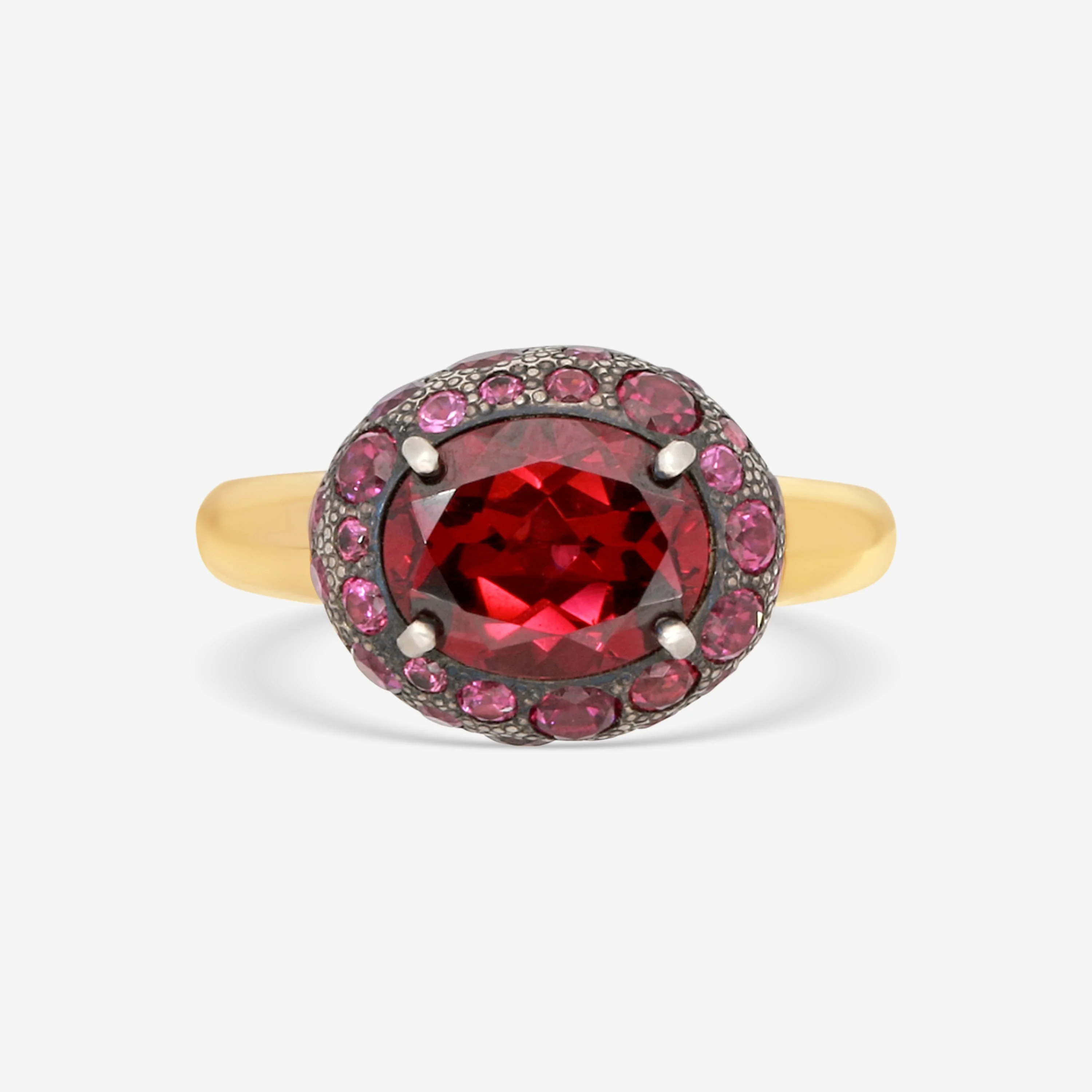 Image of Pomellato Tabou 18K Yellow Gold Garnet & Rhodolite Ring Sz. 6.5 A9081A/A/07GR