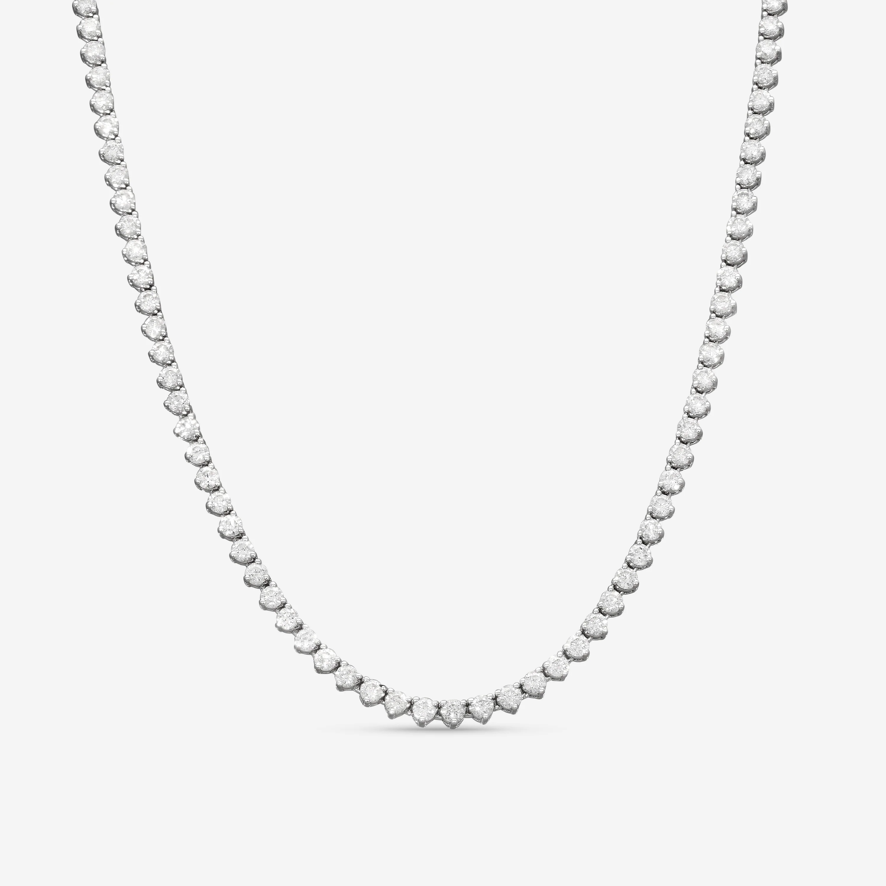 Image of Ina Mar 14K White Gold Diamond 10 ct. Martini Tennis Necklace N1154E-FW-1000F