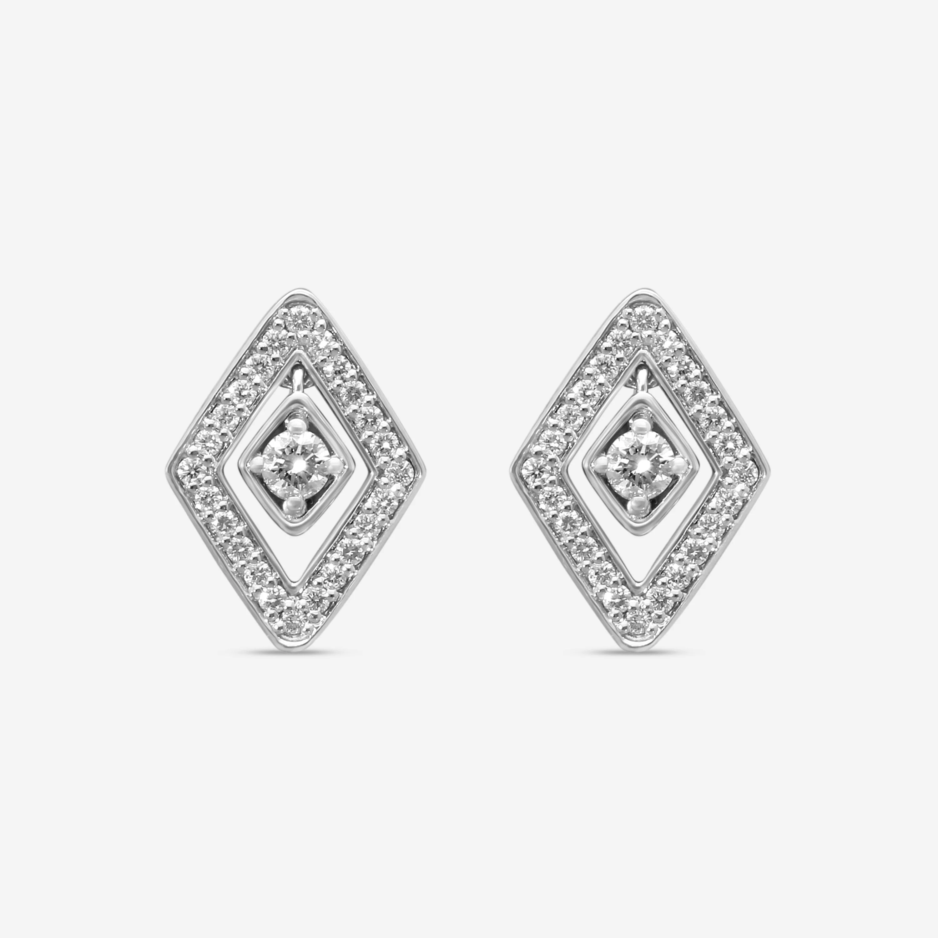 Image of Roberto Coin 18K White Gold Diamond Stud Earrings 111481AWERX0
