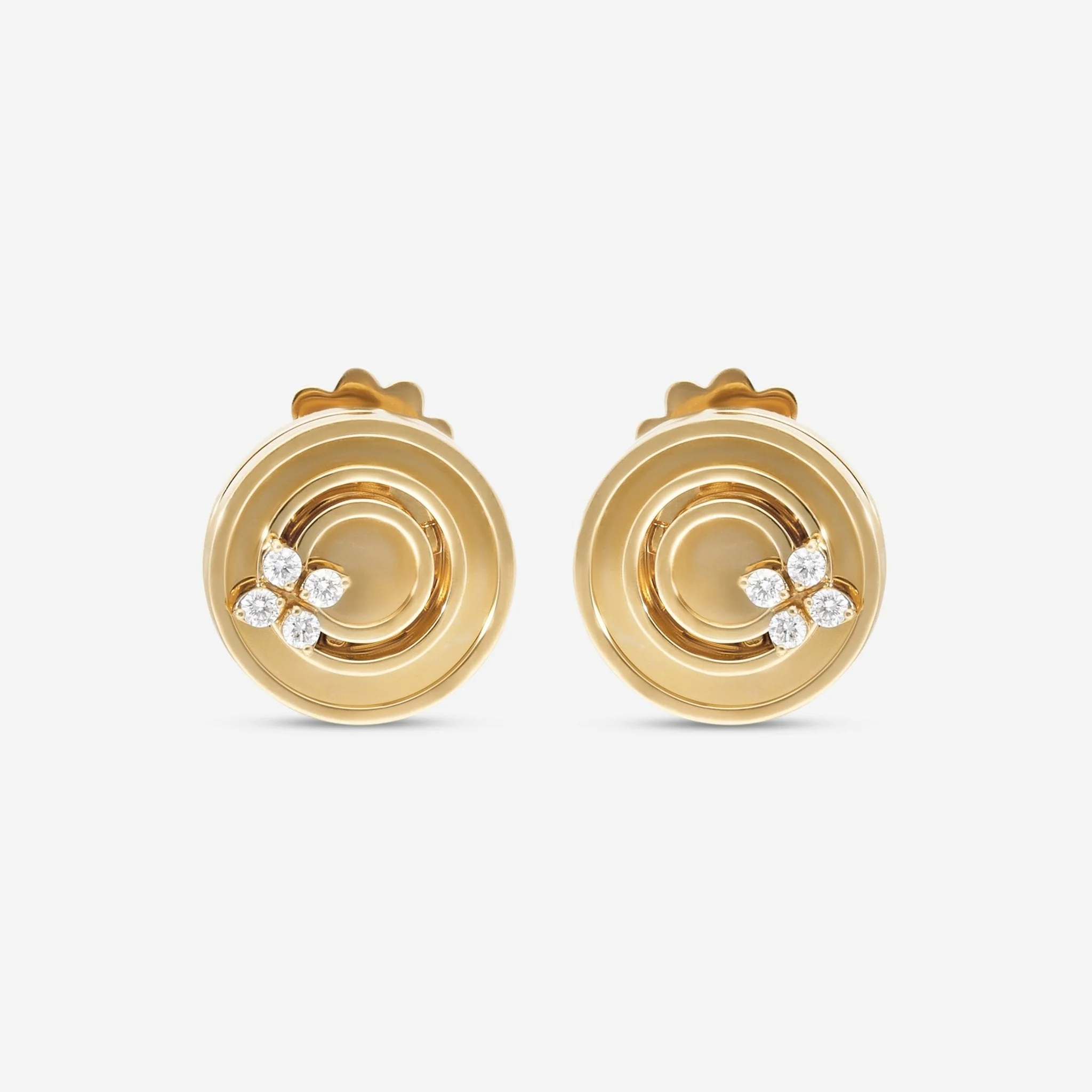 Image of Roberto Coin Love in Verona 18K Yellow Gold Diamond Earrings 8883124AYERX