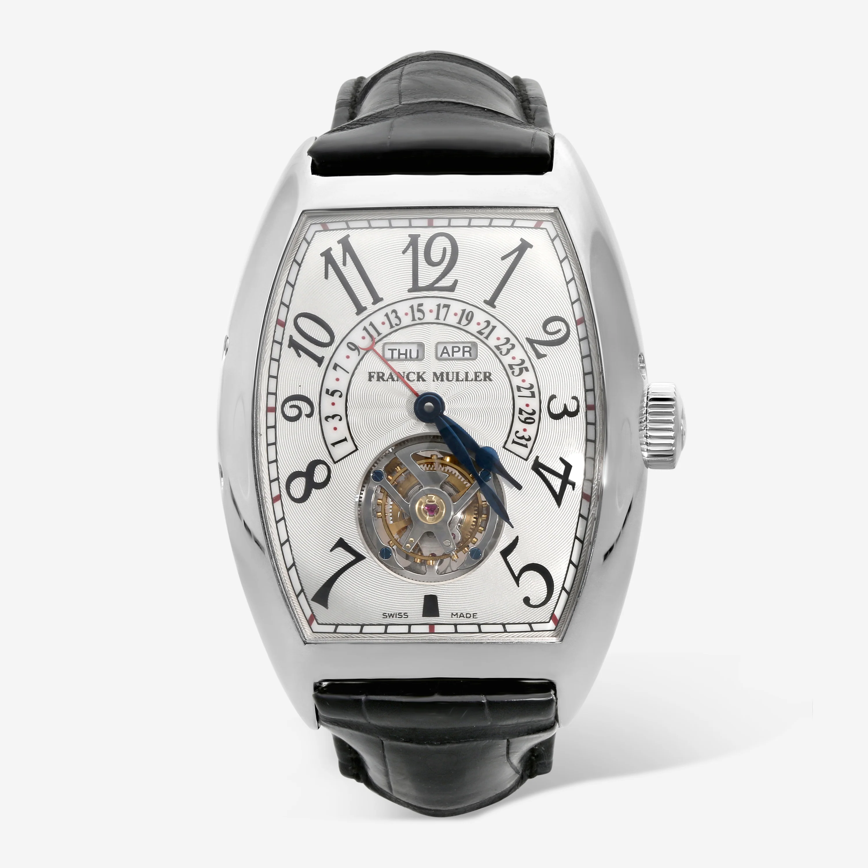 Image of Franck Muller Cintree Curvex Master Calendar Tourbillon Platinum Manual Wind Watch 8880TMC