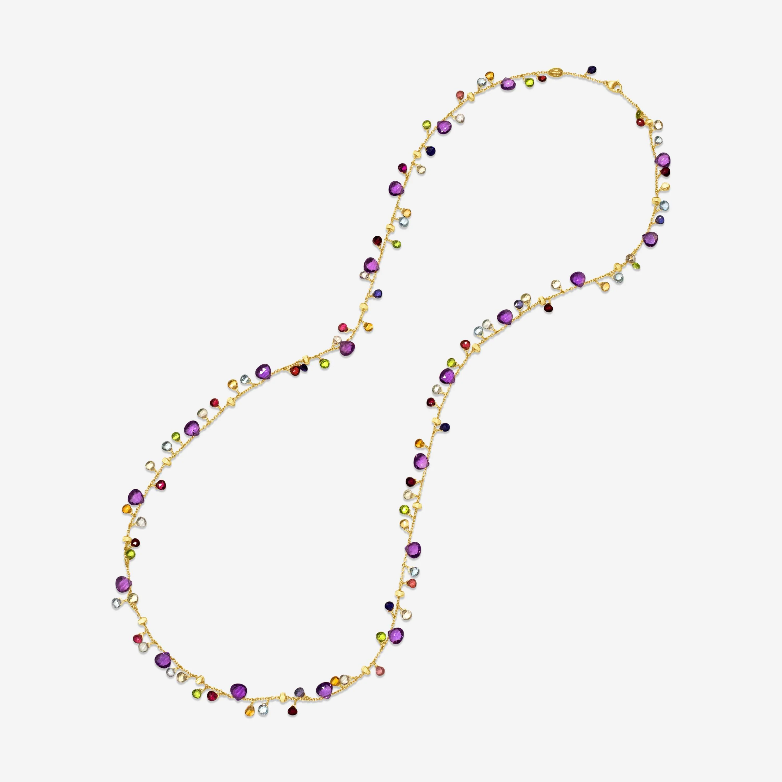 Image of Marco Bicego Paradise 18K Yellow Gold Mixed Gemstone Necklace, 36'' CB2585_MIX01A_Y_02