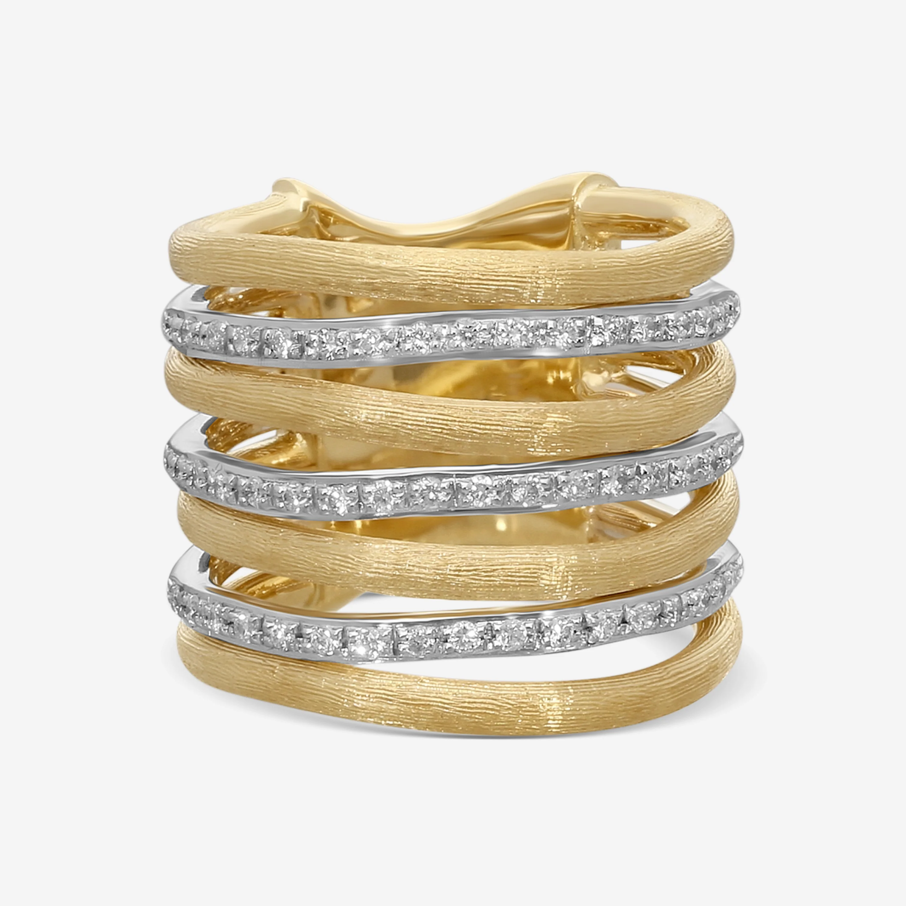 Image of Marco Bicego Confetti Gemme 18K Yellow & White Gold Ring Sz. 6.5 AB480_B_YW_Q6