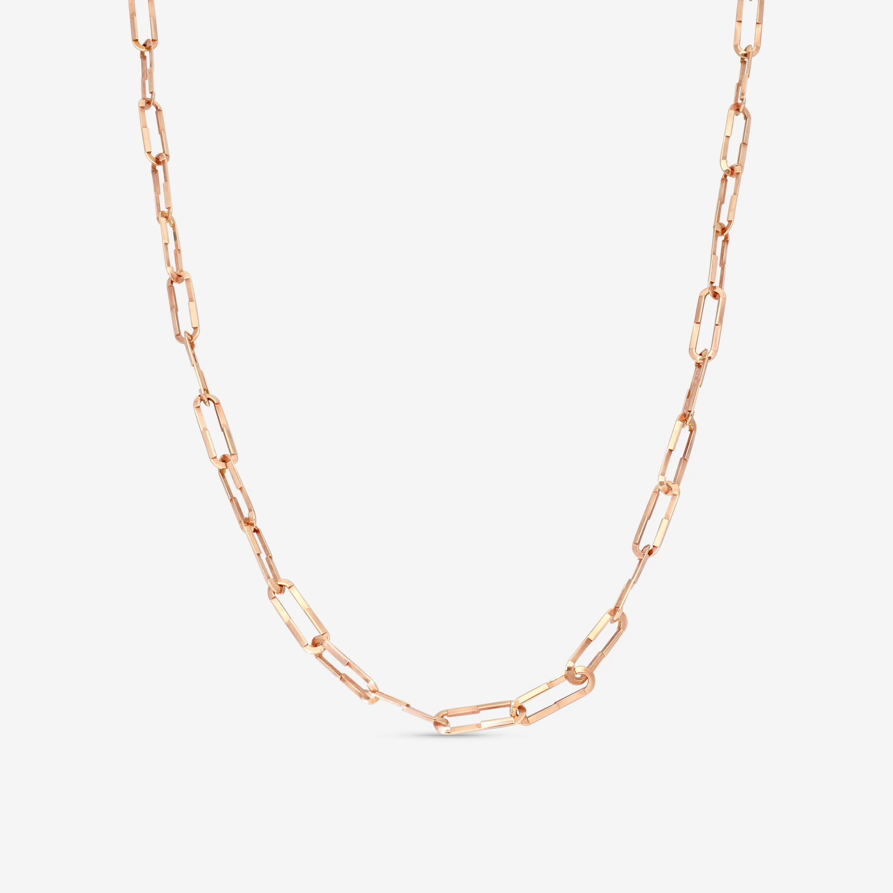 Image of Gucci Link to Love 18K Rose Gold Chain Necklace YBB74565400100U