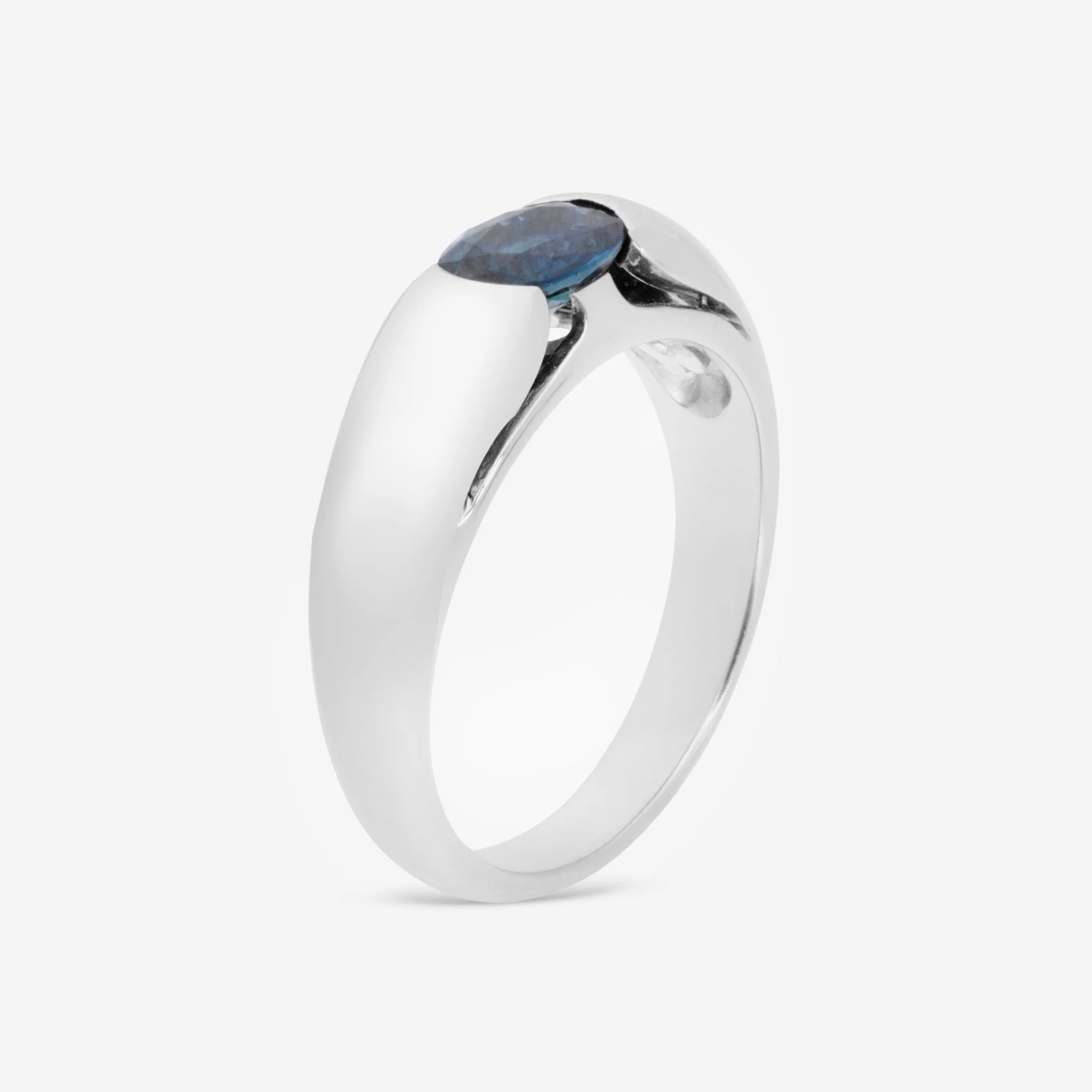 Image of Bulgari 18K White Gold Sapphire Ring Sz. 7.25 13323