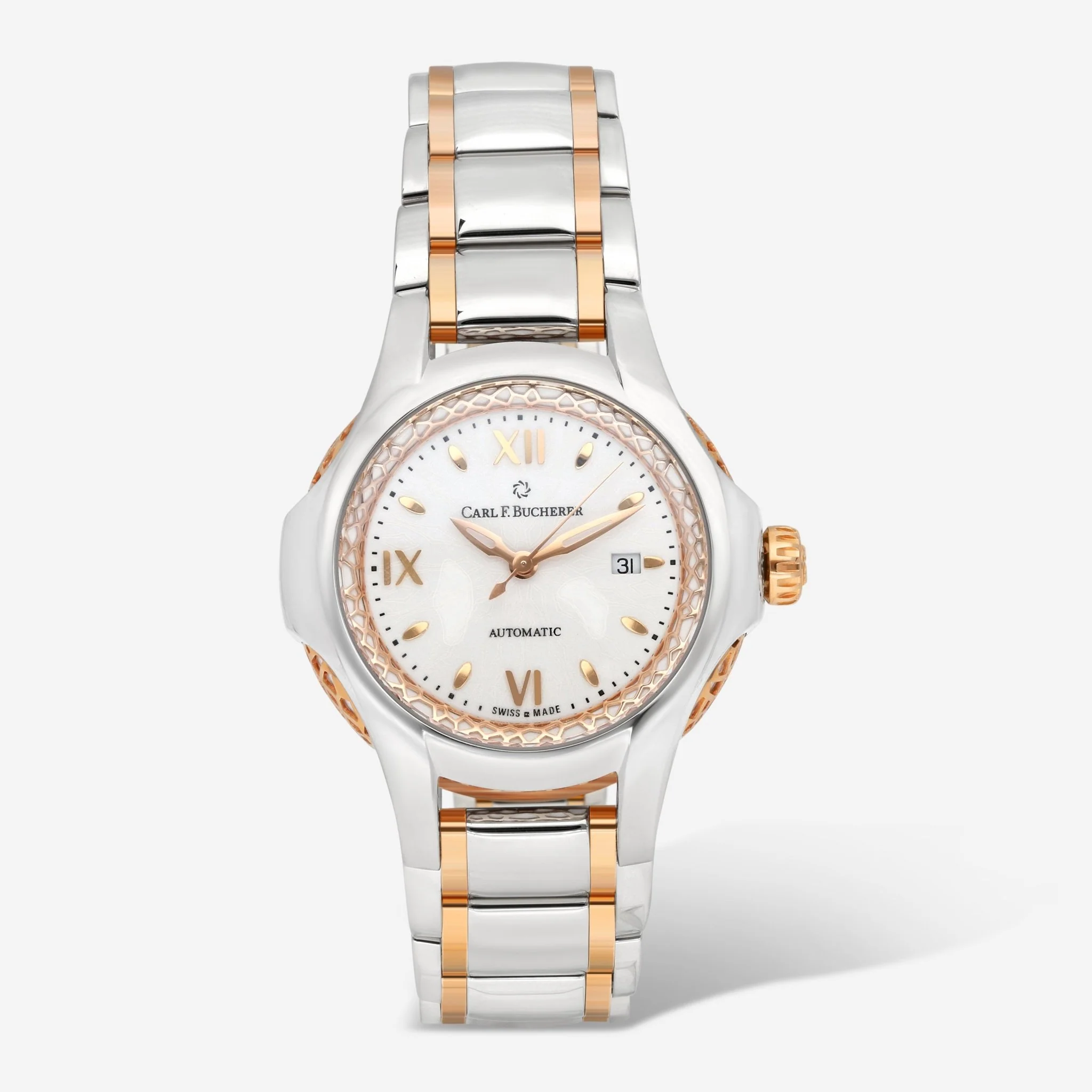 Image of Carl F. Bucherer Pathos Diva Two Tone Automatic Ladies Watch 00.10580.07.25.21.01