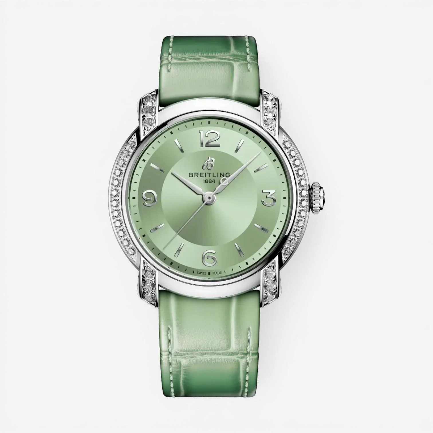 Image of Breitling Premier Stainless Steel Diamond Automatic Ladies Watch A10310671L1P1