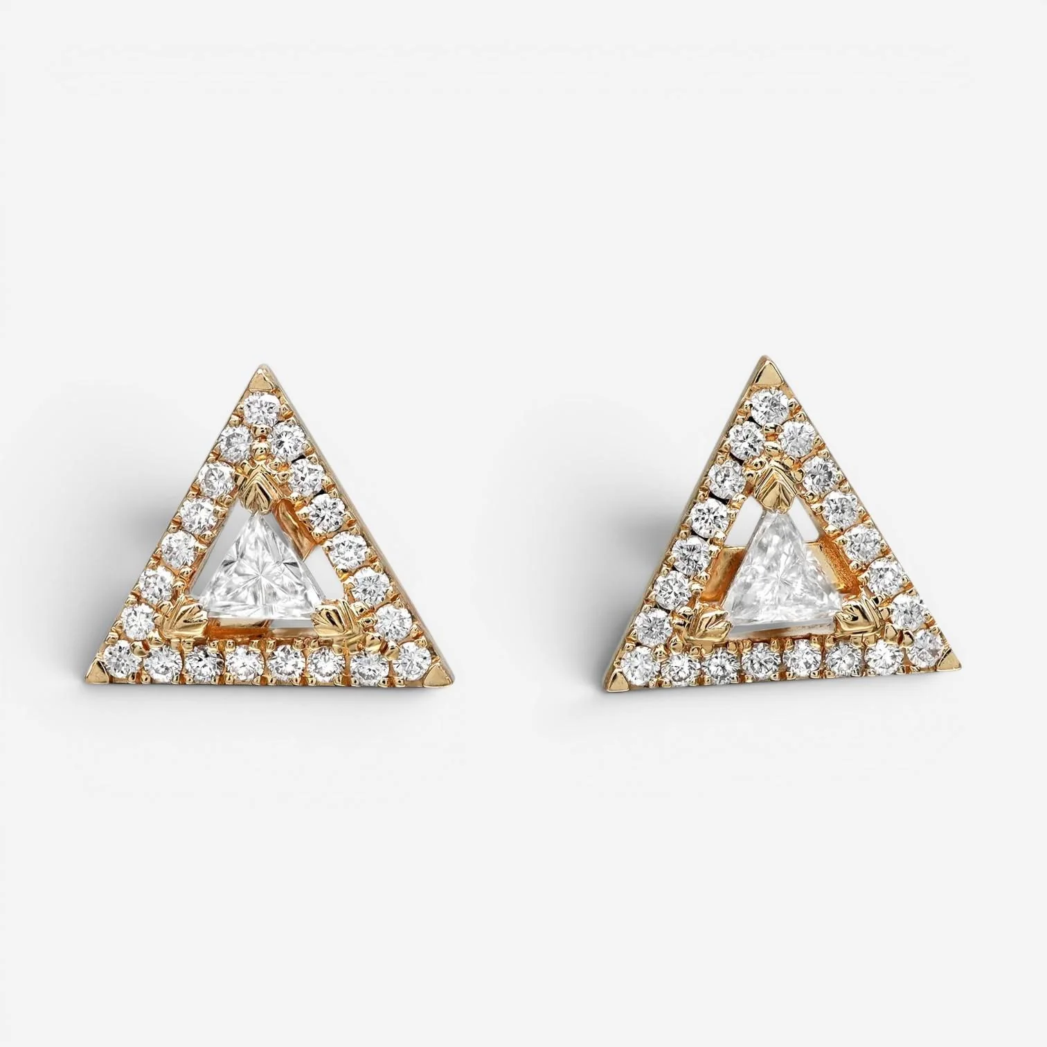 Image of Messika Thea 18K Yellow Gold Diamond Stud Earrings 06446-YG