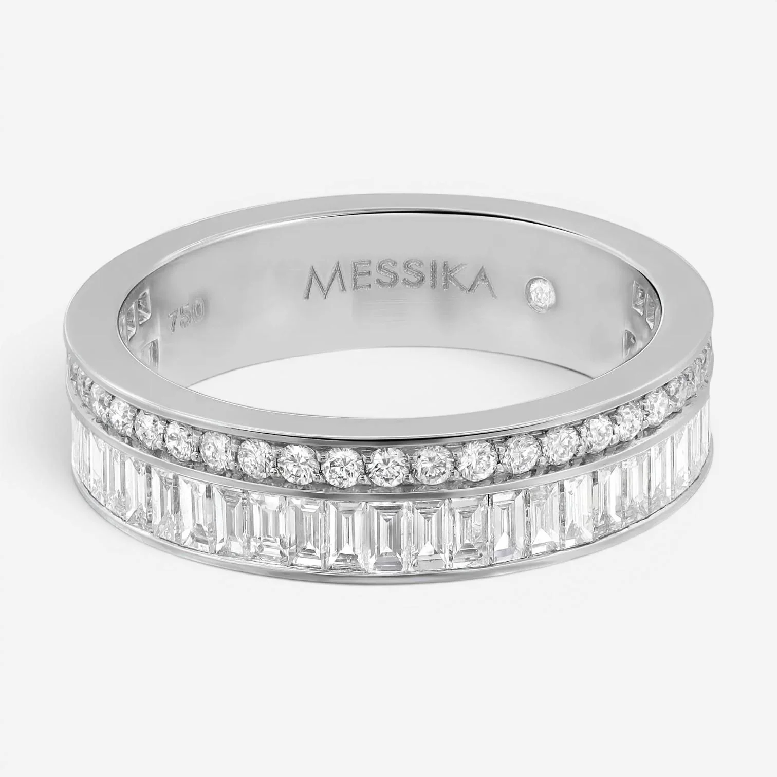 Image of Messika Liz 18K White Gold Diamond Band Ring Sz. 6.5 V014261