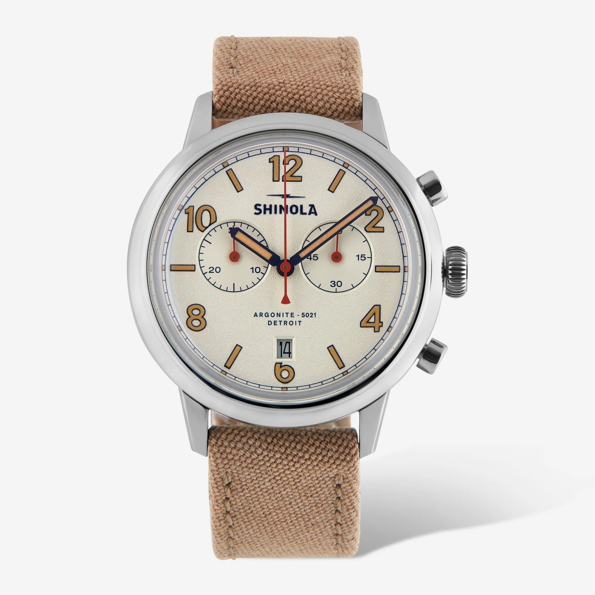 Image of Shinola The Traveler Stainless Steel 42mm Men's Quartz Chronograph Watch S0120245785