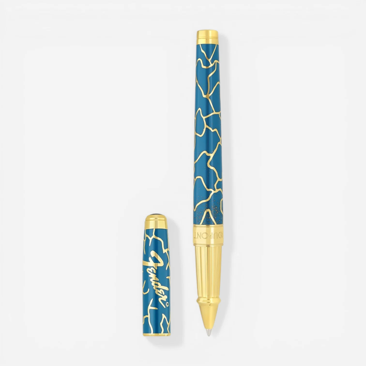 Image of S.T. Dupont x Fender Line D Eternity Limited Edition Large Blue Rollerball Pen