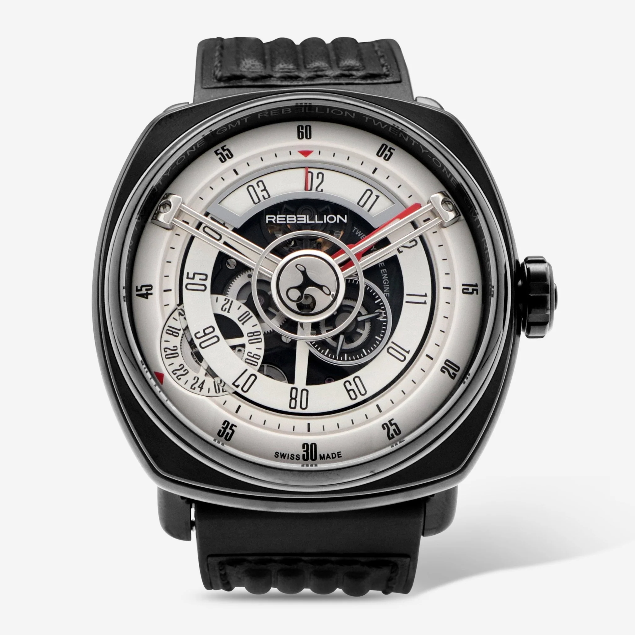 Image of Rebellion Twenty-One Stainless Steel GMT Automatic Men's Watch RB.21.GMT.SB.T07