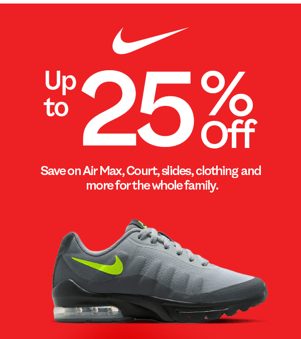 Nike up to 25% Off