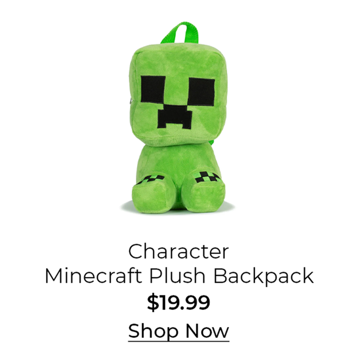 Minecraft Plush Backpack