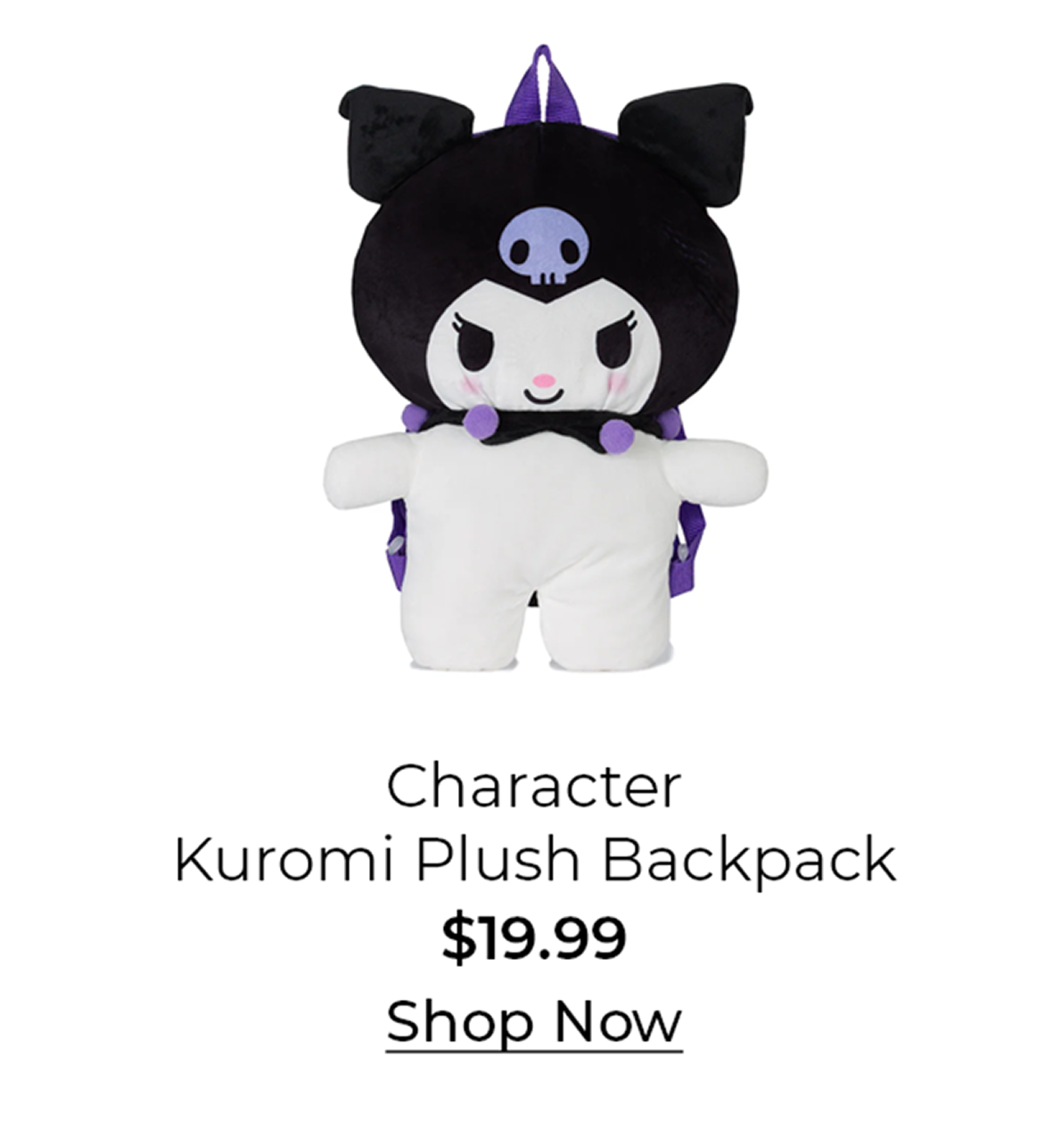 Character Kuromi Plush Backpack