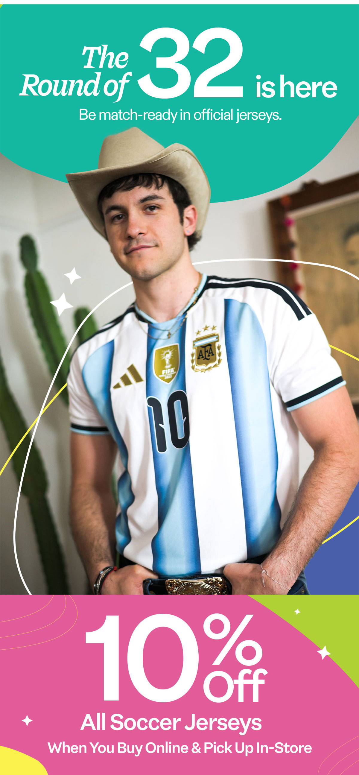 The round of 32 is here! Be match-ready in official jerseys