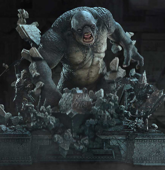 Cave Troll of Moria Quarter Scale Statue